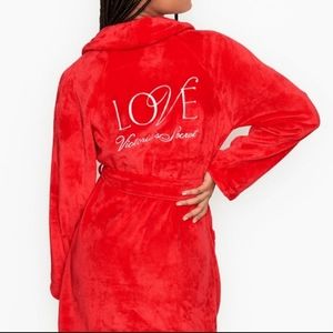 Victoria secret Logo Red Cozy Robe